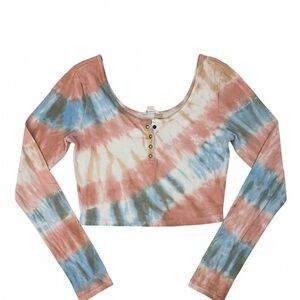 Aeropostale Multicolor Tie-Dye Crop Top